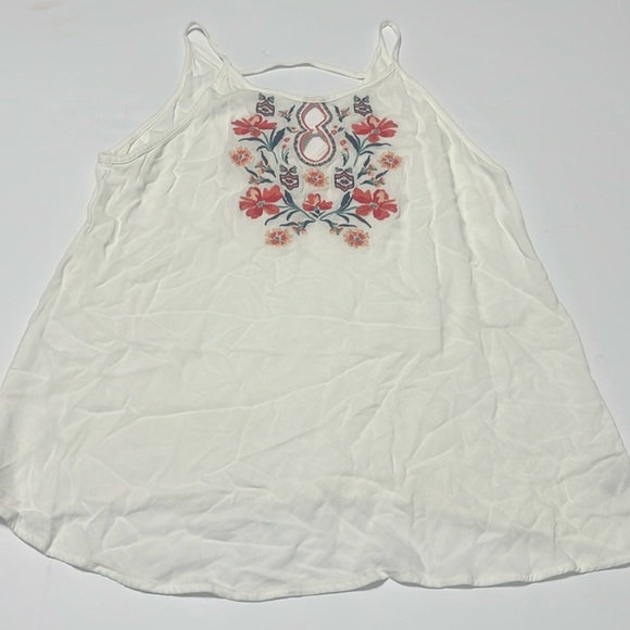 Women’s lightweight Maurices white floral tank top size 0 - Picture 1 of 5